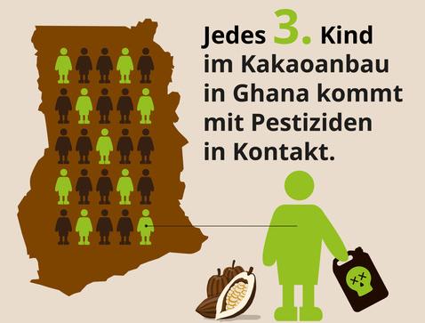 Anteil Kinder mit Pestizidkontakt Ghana