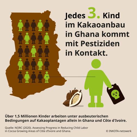 Anteil Kinder mit Pestizidkontakt Ghana